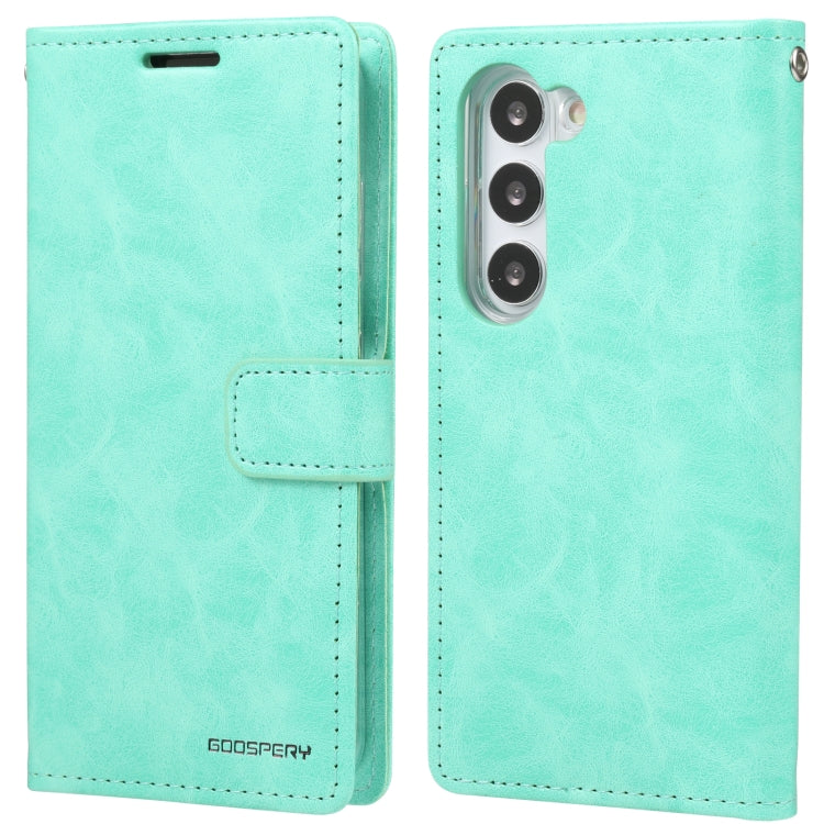 For Samsung Galaxy S23 5G GOOSPERY BLUE MOON Crazy Horse Texture Leather Phone Case