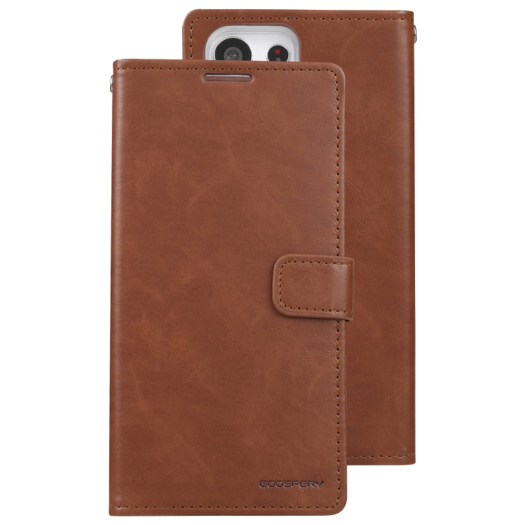 For Samsung Galaxy S23 Ultra 5G GOOSPERY BLUE MOON Crazy Horse Texture Leather Phone Case
