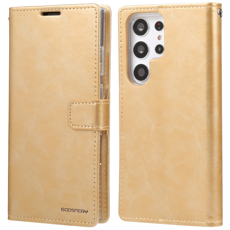 For Samsung Galaxy S23 Ultra 5G GOOSPERY BLUE MOON Crazy Horse Texture Leather Phone Case