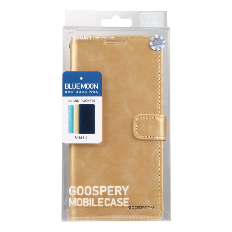 For Samsung Galaxy S23 Ultra 5G GOOSPERY BLUE MOON Crazy Horse Texture Leather Phone Case