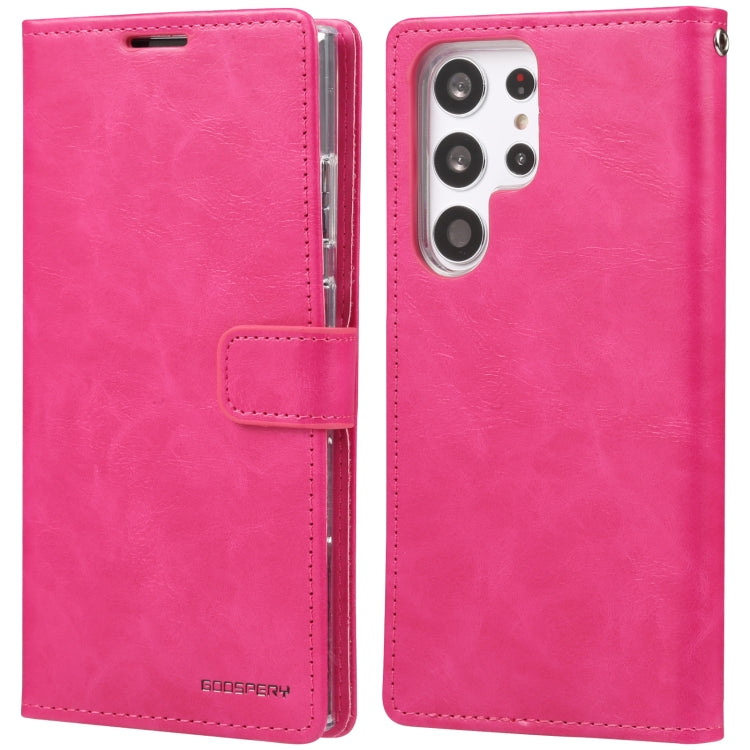 For Samsung Galaxy S23 Ultra 5G GOOSPERY BLUE MOON Crazy Horse Texture Leather Phone Case