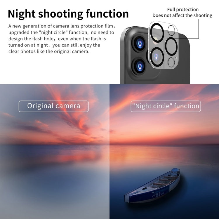 For iPhone 14 2pcs 0.26mm 9H 2.5D Tempered Glass Screen Film with 2pcs Lens Protector