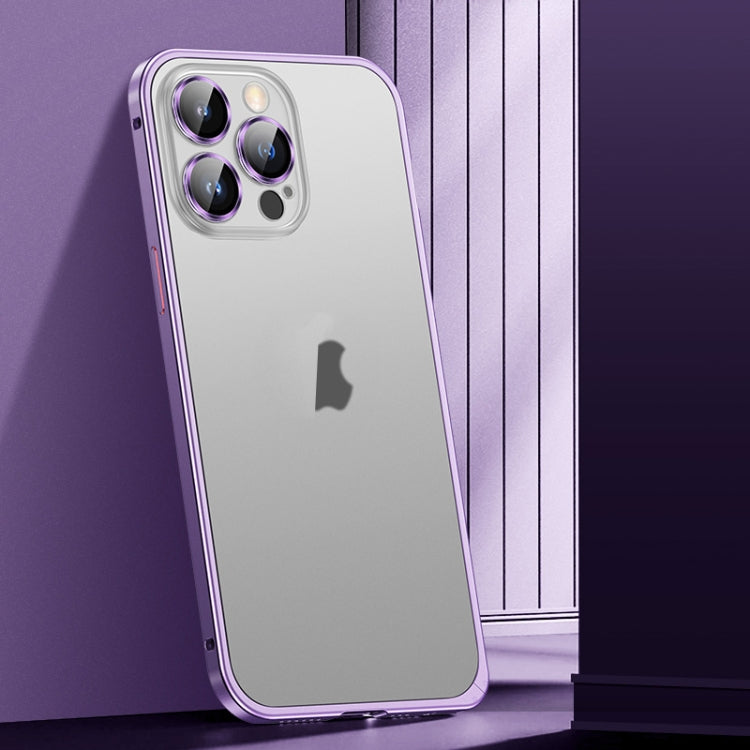 For iPhone 12 Spring Buckle Metal Frosted Phone Case