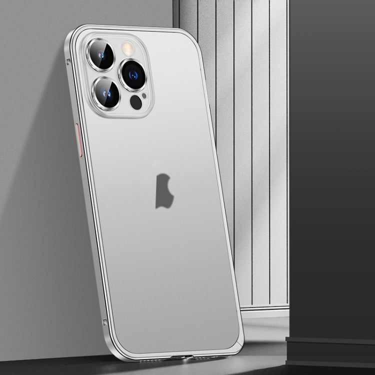 For iPhone 12 Pro Spring Buckle Metal Frosted Phone Case