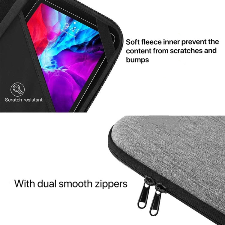 Multifunctional Double-Layer EVA Hard Case Storage Bag For 12.9 inch Tablet(Grey)