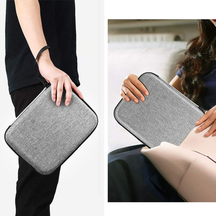 Multifunctional Double-Layer EVA Hard Case Storage Bag For 12.9 inch Tablet(Grey)
