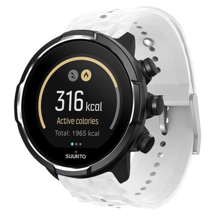 For Suunto 9 Rhombus Texture Silicone Watch Band