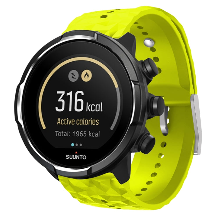 For Suunto 9 Rhombus Texture Silicone Watch Band