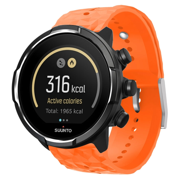 For Suunto 9 Rhombus Texture Silicone Watch Band