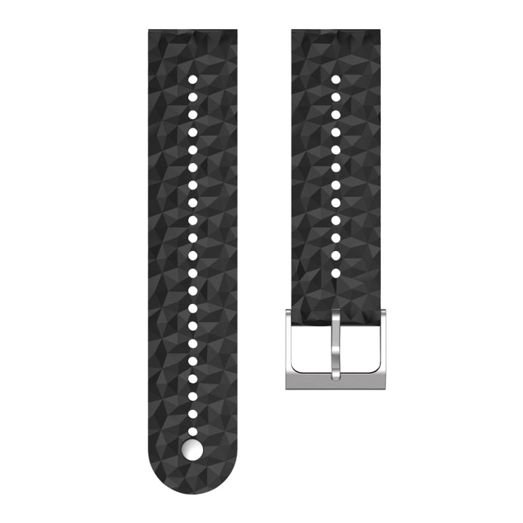 For Suunto 9 Rhombus Texture Silicone Watch Band
