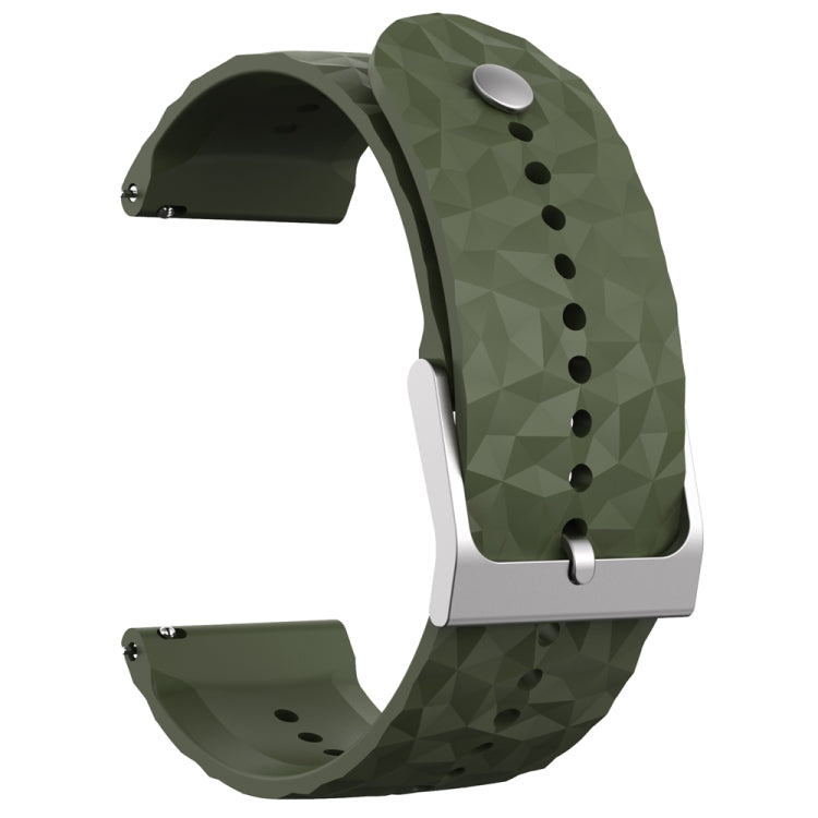 For Suunto 9 Rhombus Texture Silicone Watch Band