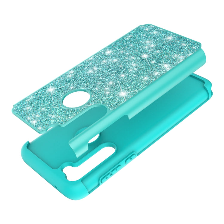 For Motorola Moto G Stylus(2020) Glitter Powder Contrast Skin Shockproof Silicone + PC Protective Case