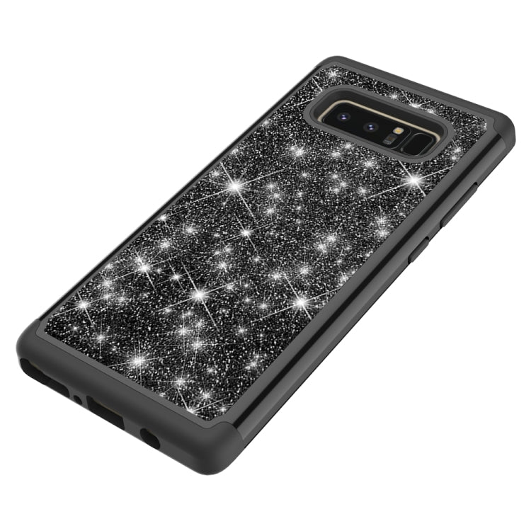 For Galaxy Note 8 Glitter Powder Contrast Skin Shockproof Silicone + PC Protective Case