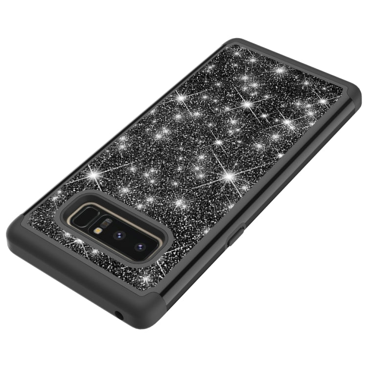 For Galaxy Note 8 Glitter Powder Contrast Skin Shockproof Silicone + PC Protective Case
