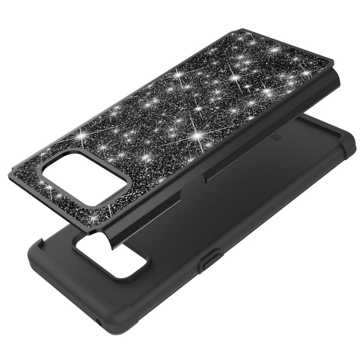 For Galaxy Note 8 Glitter Powder Contrast Skin Shockproof Silicone + PC Protective Case