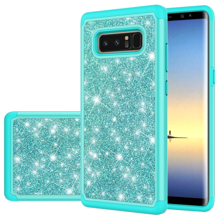 For Galaxy Note 8 Glitter Powder Contrast Skin Shockproof Silicone + PC Protective Case