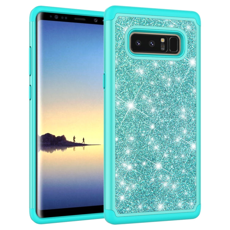 For Galaxy Note 8 Glitter Powder Contrast Skin Shockproof Silicone + PC Protective Case