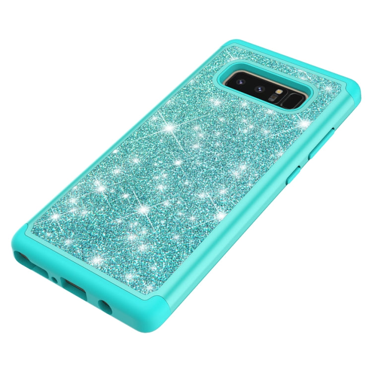 For Galaxy Note 8 Glitter Powder Contrast Skin Shockproof Silicone + PC Protective Case