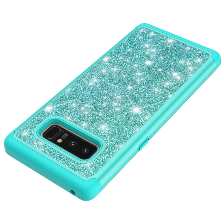 For Galaxy Note 8 Glitter Powder Contrast Skin Shockproof Silicone + PC Protective Case