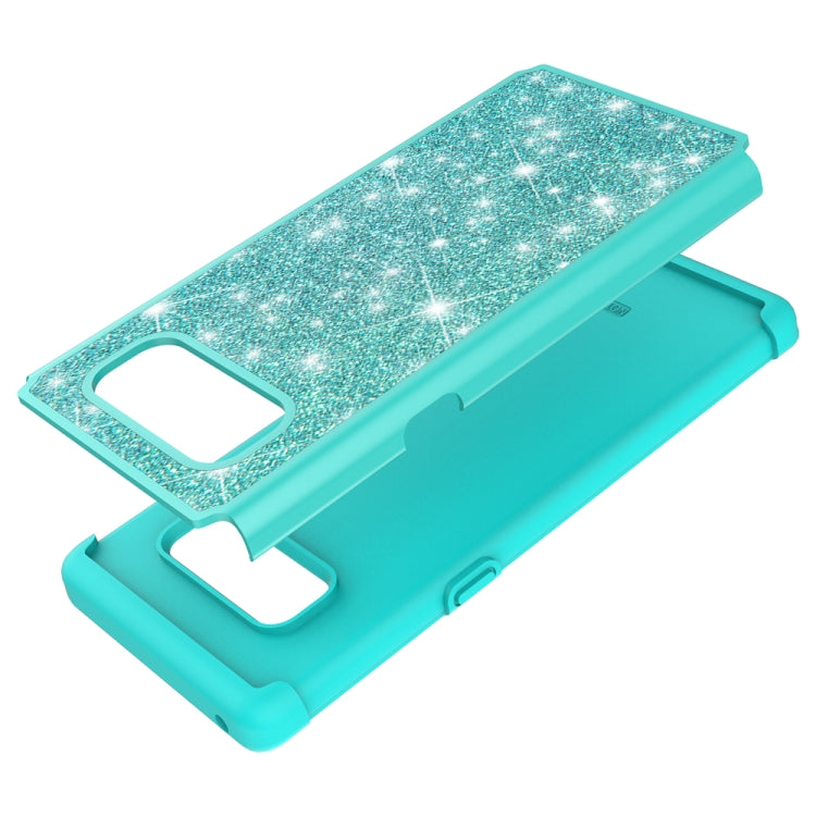 For Galaxy Note 8 Glitter Powder Contrast Skin Shockproof Silicone + PC Protective Case