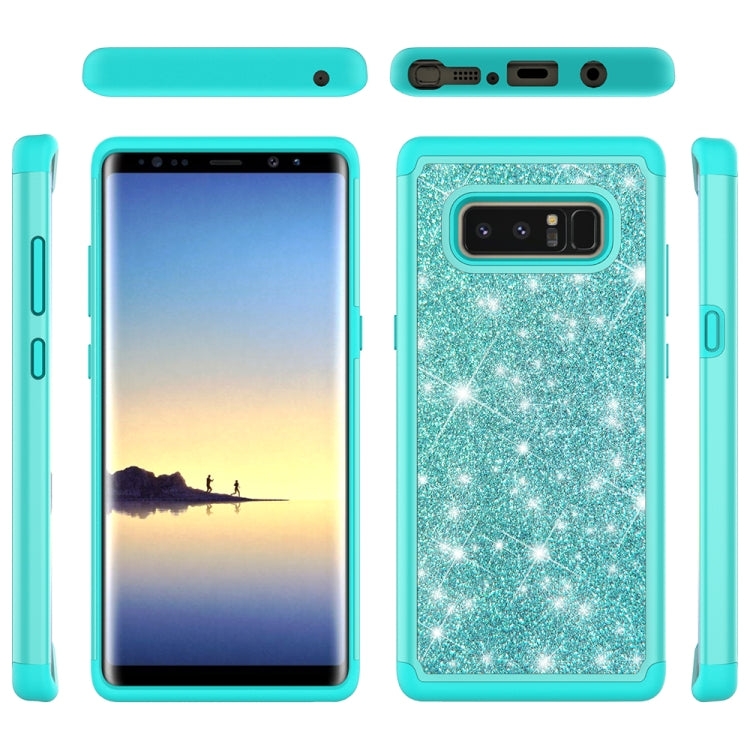 For Galaxy Note 8 Glitter Powder Contrast Skin Shockproof Silicone + PC Protective Case