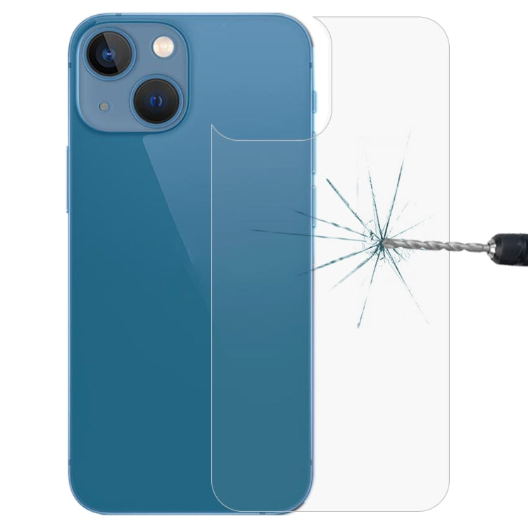 For iPhone 13 mini 9H 2.5D Half-screen Transparent Back Tempered Glass Film