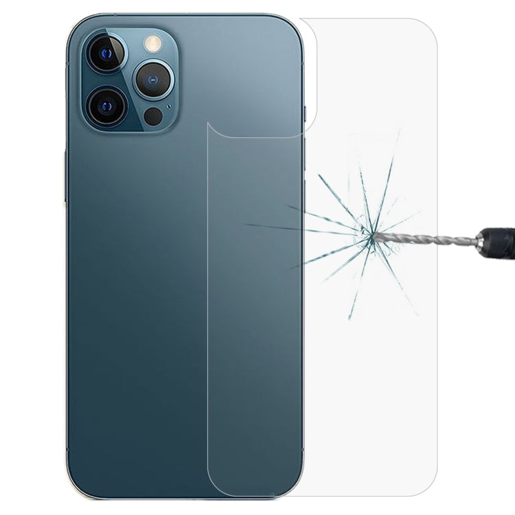 For iPhone 12 Pro Max 9H 2.5D Half-screen Transparent Back Tempered Glass Film
