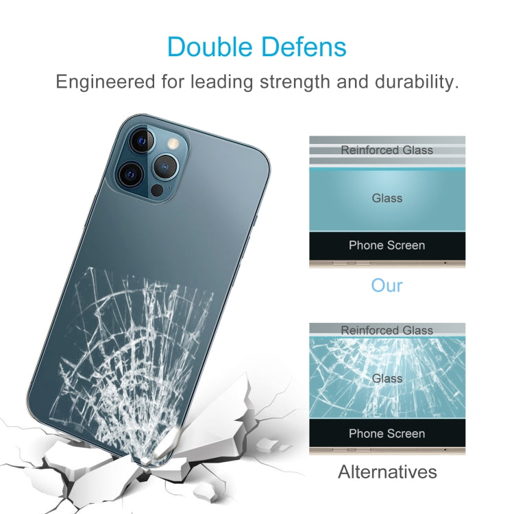 For iPhone 12 Pro Max 9H 2.5D Half-screen Transparent Back Tempered Glass Film