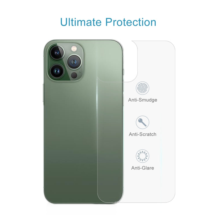 For iPhone 13 Pro Max 10pcs 9H 2.5D Half-screen Transparent Back Tempered Glass Film