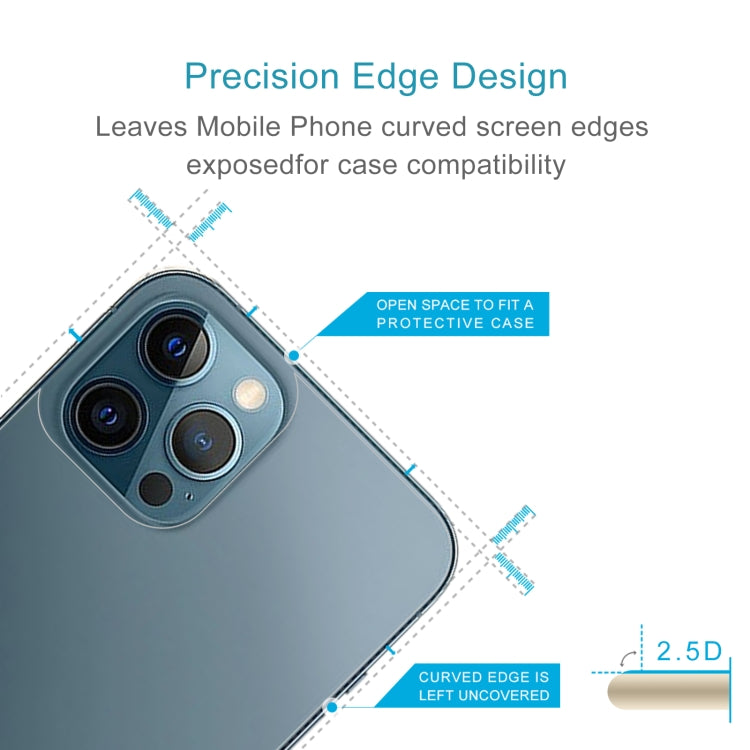 For iPhone 12 Pro Max 10pcs 9H 2.5D Half-screen Transparent Back Tempered Glass Film