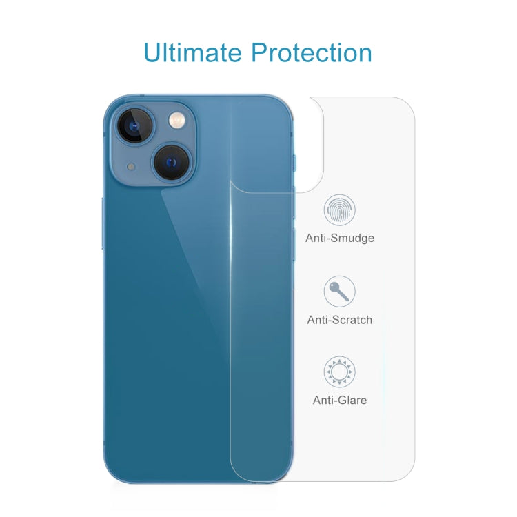 For iPhone 13 mini 50pcs 9H 2.5D Half-screen Transparent Back Tempered Glass Film