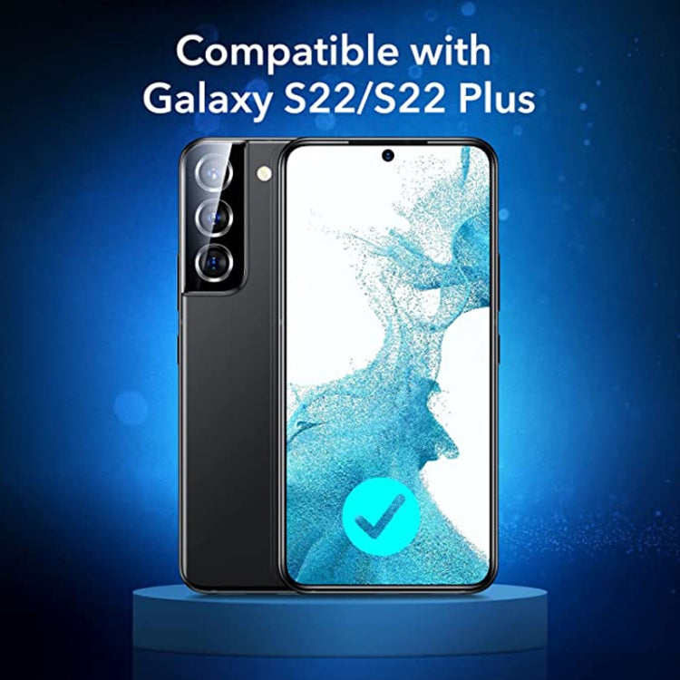 For Samsung Galaxy S22 / S22+ 5G Integrated Rear Camera Lens Tempered Glass Film(Black)