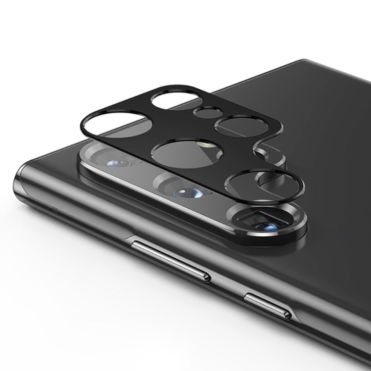 For Samsung Galaxy S22 Ultra 5G Integrated Rear Camera Lens Tempered Glass Film(Black)