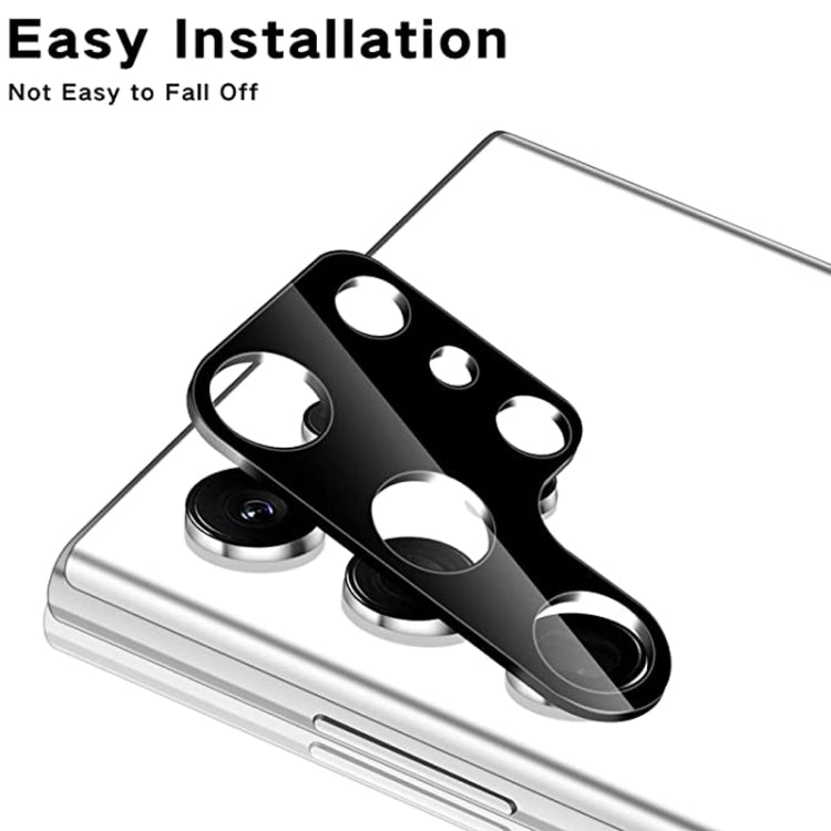 For Samsung Galaxy S22 Ultra 5G 50pcs Integrated Rear Camera Lens Tempered Glass Film(Black)