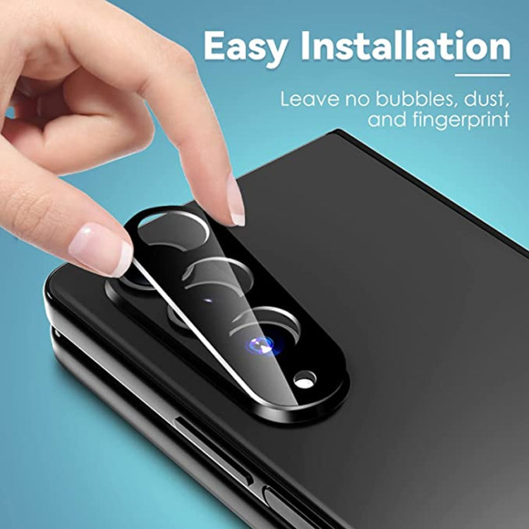 For Samsung Galaxy Z Fold4 5G / Galaxy W23 50pcs Integrated Rear Camera Lens Tempered Glass Film(Black)
