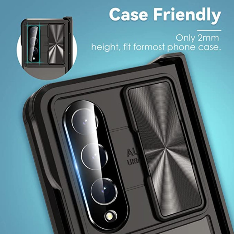 For Samsung Galaxy Z Fold4 5G / Galaxy W23 50pcs Integrated Rear Camera Lens Tempered Glass Film(Black)