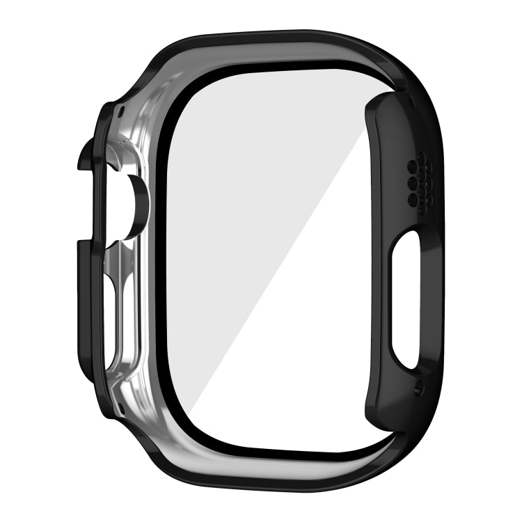 For Apple Watch Ultra 49mm Plating Gloss PC Tempered Glass Integral Watch Case