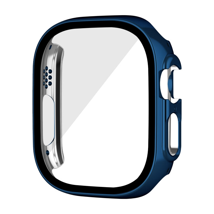 For Apple Watch Ultra 49mm Plating Gloss PC Tempered Glass Integral Watch Case