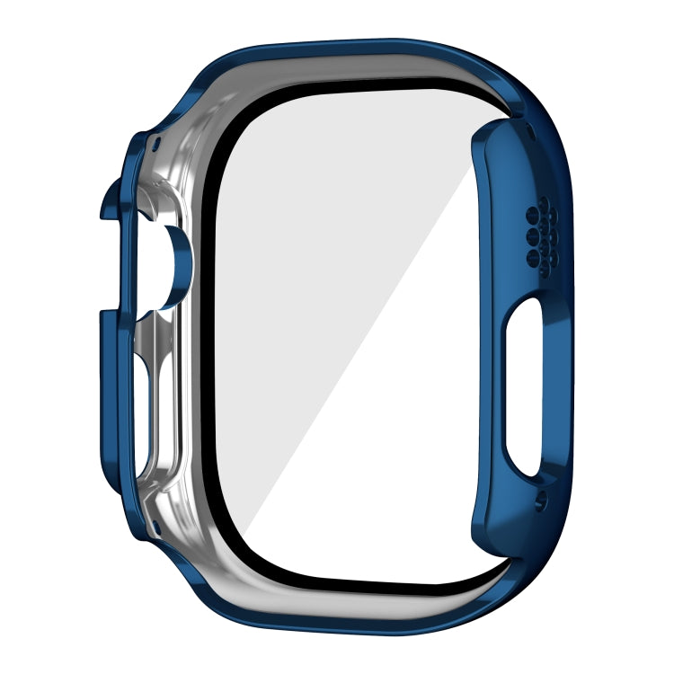 For Apple Watch Ultra 49mm Plating Gloss PC Tempered Glass Integral Watch Case