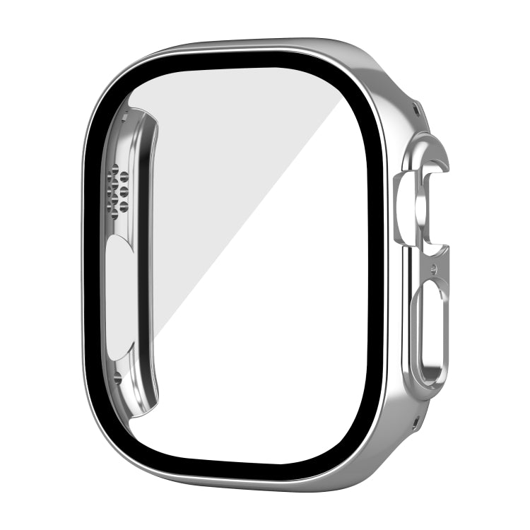 For Apple Watch Ultra 49mm Plating Gloss PC Tempered Glass Integral Watch Case
