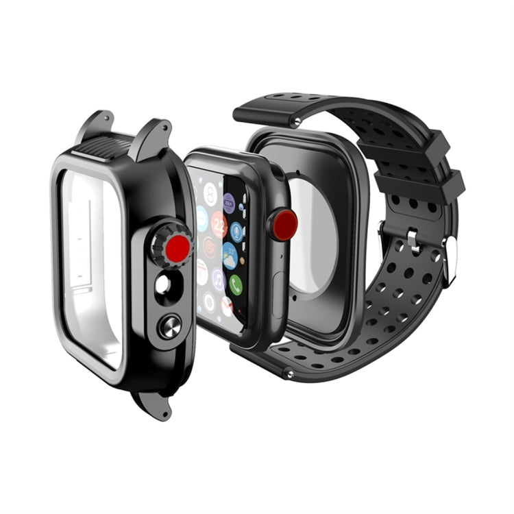 RedPepper IP68 Waterproof Screen Protector + Watch Band + Protective Case For Apple Watch Series 3&2&1 42mm(Black)