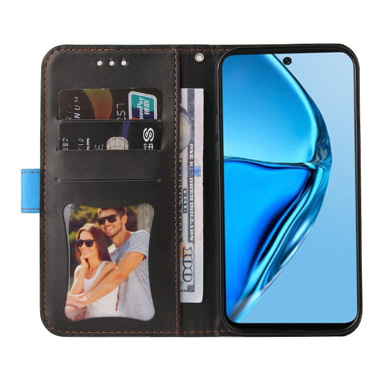 For Infinix Hot 20 4G Stitching-Color Leather Phone Case