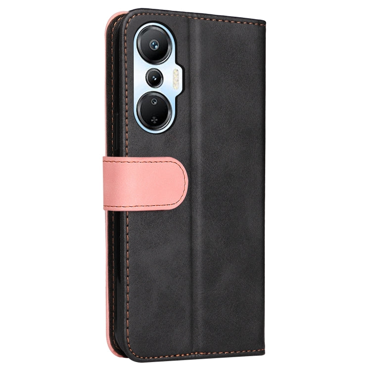 For Infinix Hot 20S Stitching-Color Leather Phone Case