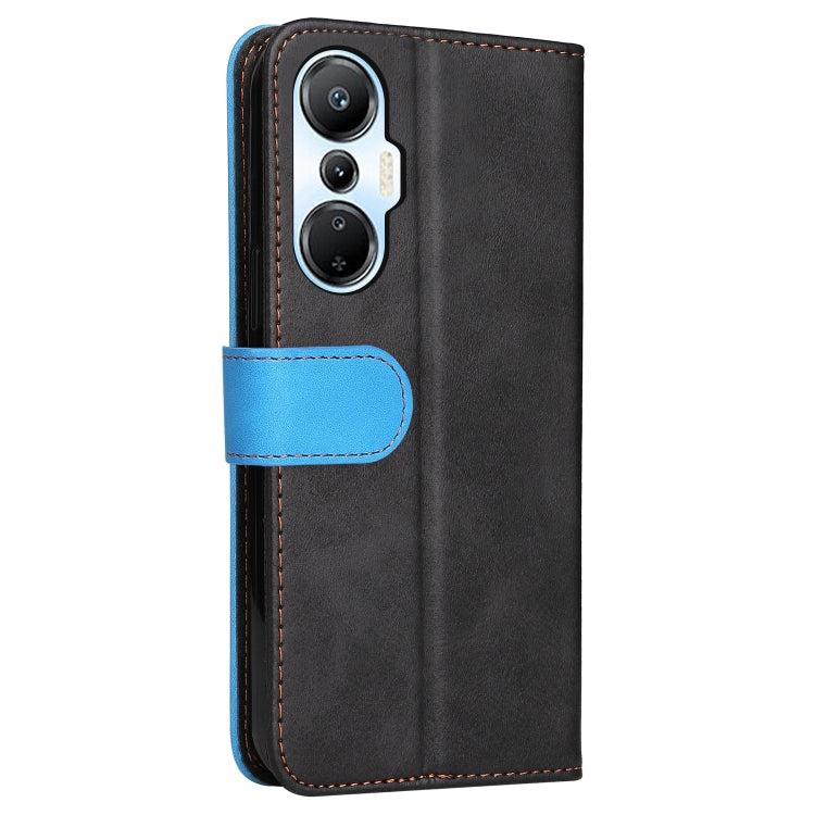 For Infinix Hot 20S Stitching-Color Leather Phone Case