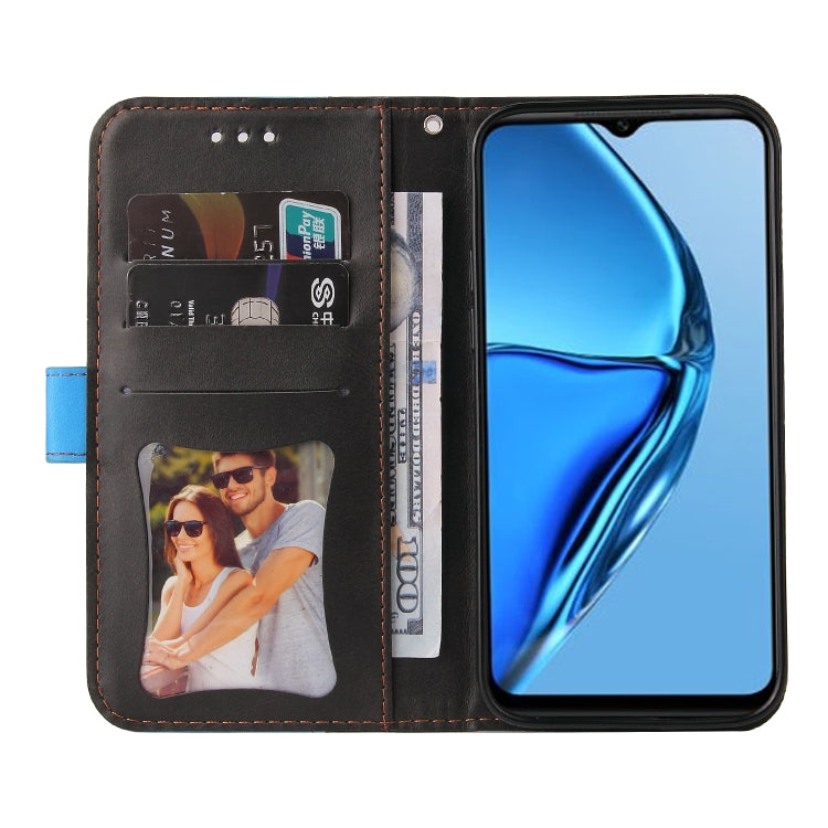 For Infinix Hot 20S Stitching-Color Leather Phone Case