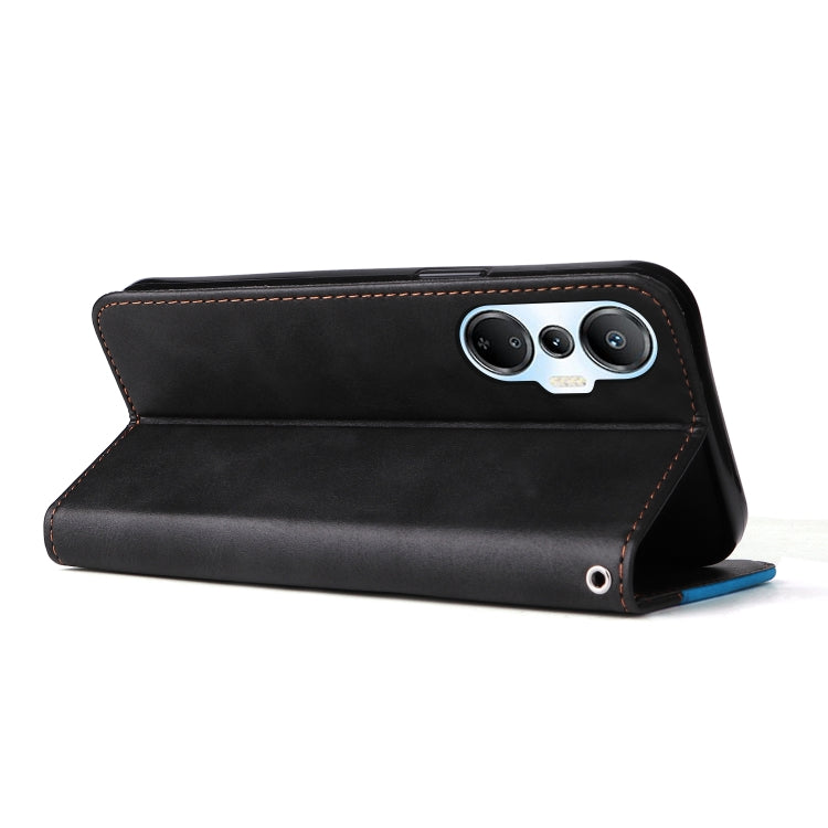 For Infinix Hot 20S Stitching-Color Leather Phone Case