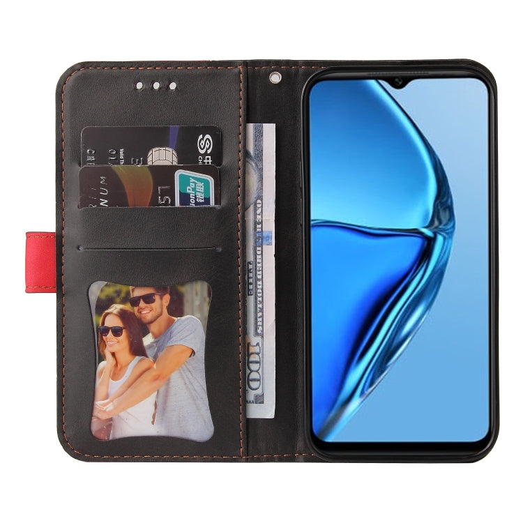 For Infinix Hot 20S Stitching-Color Leather Phone Case