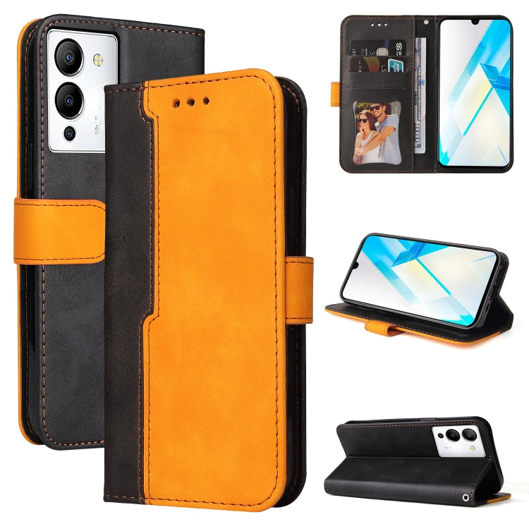 For Infinix Note 12 / G96 Stitching-Color Leather Phone Case