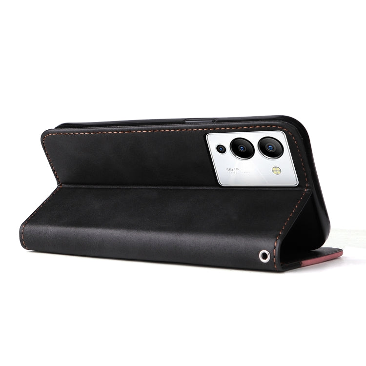 For Infinix Note 12 / G96 Stitching-Color Leather Phone Case