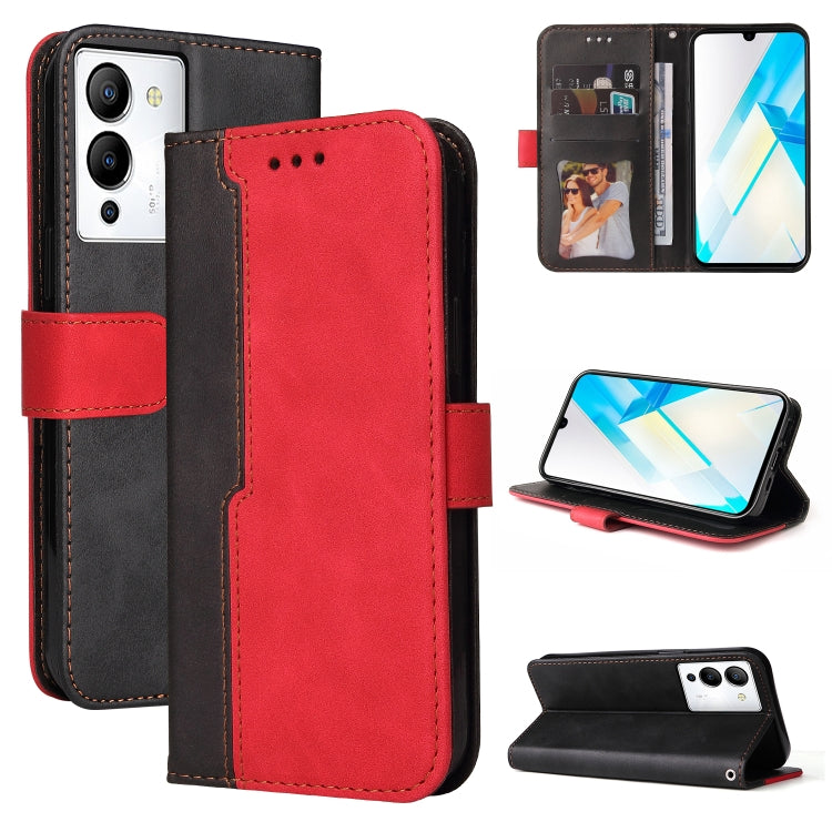 For Infinix Note 12 / G96 Stitching-Color Leather Phone Case